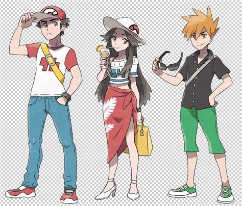 Pokémon Alola Sun And Moon Trainers Blue Red And Green I Wish Leaf Would Come Back Too T T