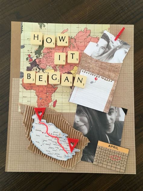 Maybe you can give him a present that reminds him of an inside joke or a memory. Making a scrapbook for our one year anniversary! Page one ...
