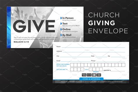 Church Giving Envelope Creative Templates Creative Market