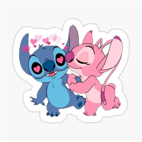Stitch And Angel Sticker Sticker For Sale By Imanmemon Redbubble