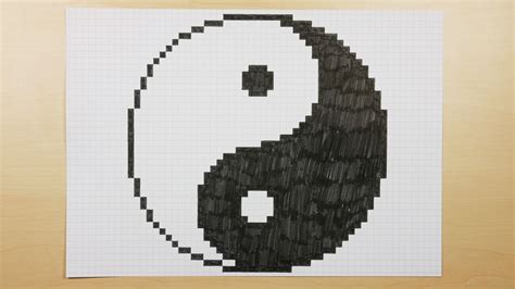 How To Draw A Yin And Yang Taiji Symbol Taijitu Symbol Pixel Art