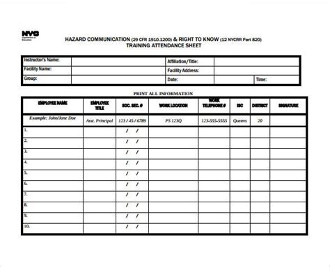 20 Attendance Sheet Templates Pdf Doc Excel Free And Premium Templates