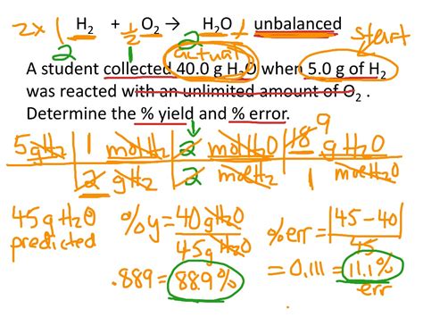 Smaller percentage errors mean that we are close to the true/accepted value. Percent Yield and Percent Error Calculations | Science, Chemistry, Percent Yield, percent error ...