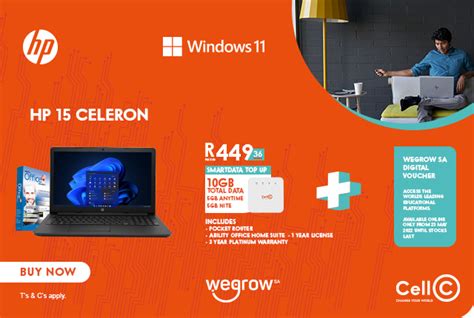 Epic Deal Hp Laptop And Cell C Data From Just R449 Per Month