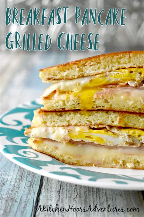 Breakfast Pancake Grilled Cheese Skips Traditional Bread Or Buns And