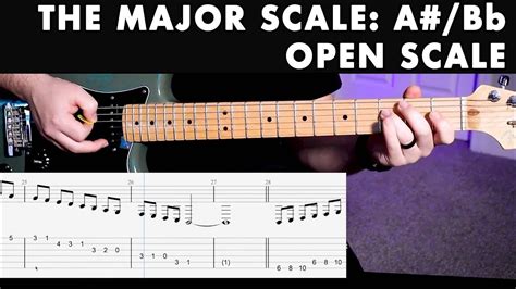A#/Bb Major Scale Guitar - Open A#/Bb Major Scale With Tabs in 2022