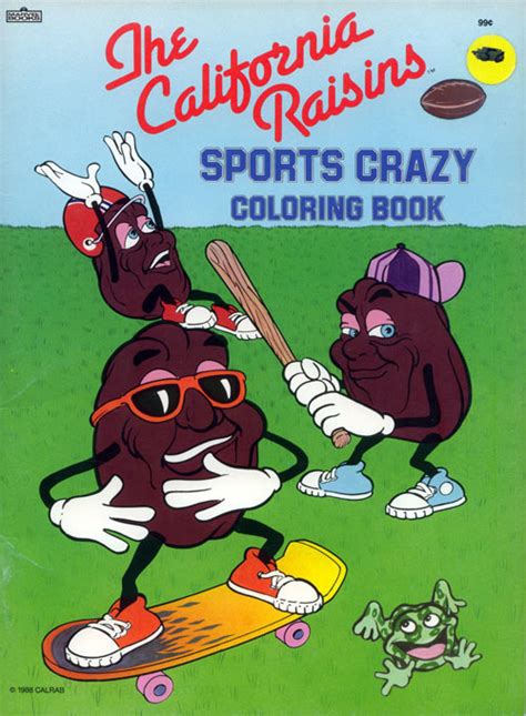California Raisins Sports Crazy Coloring Books At Retro Reprints