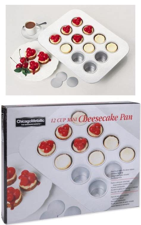 Combining cream cheese with ricotta cheese gives the cheesecake more body and a more interesting flavor. Chicago Metallic Mini Cheesecake Pan 12 Cavity, 13.90-Inch ...