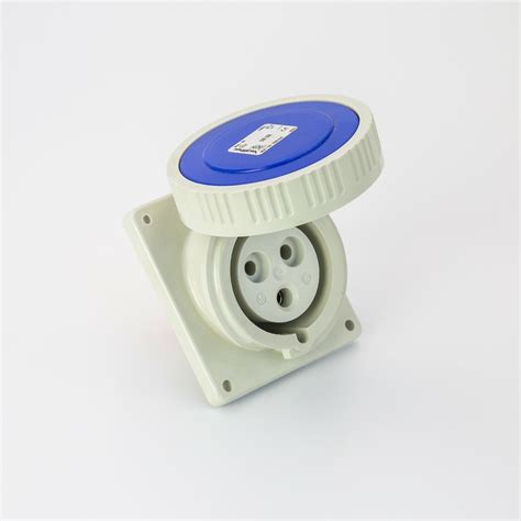 Walther 240v 3 Pin Blue Industrial Plugs Socket Panel Ip44 Ip67 16a 32a