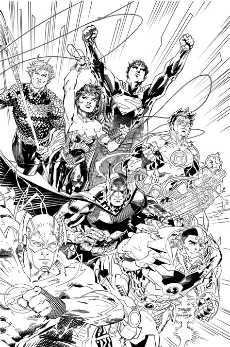 Justice League 1 By Jim Lee Avengers Coloring Pages Superhero