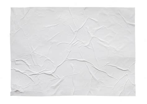 Textura De Cartel De Papel Adhesivo Arrugado Y Arrugado Blanco En