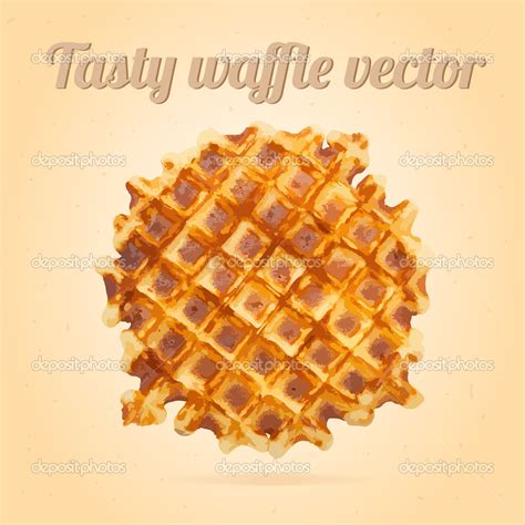 Vector Illustration Of Tasty Belgian Waffle — Stock Vector © Thug1747