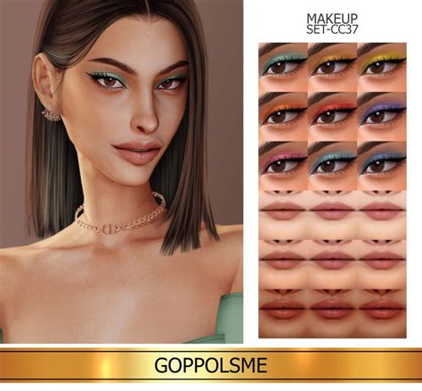 Sims 4 Gpme Gold Makeup Set Cc37 Sims 4 Gold Makeup Makeup Cc