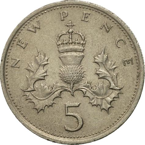 Five Pence 1977 Coin From United Kingdom Online Coin Club