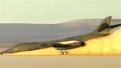 Impressive Video Of A B 1b Bomber Crash Landing On A Dry Lake