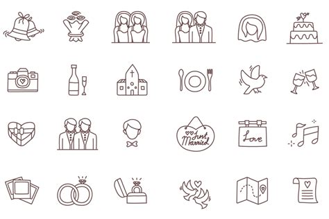 24 Free Wedding Icons By Temploola Linseed Studio Premium And Free