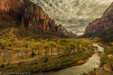 Virgin River Valley Zion Canyons Utah By Gary Snell