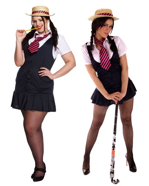 St Trinians Sexy Posh School Girl Hat Dress Shirt And Tie