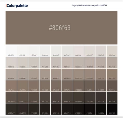 Pantone 17 0909 Tcx Fossil Color Hex Color Code 806f63 Information