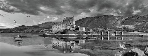 Eilean Donan Castle Black And White Art Photo Photograph By Paul E