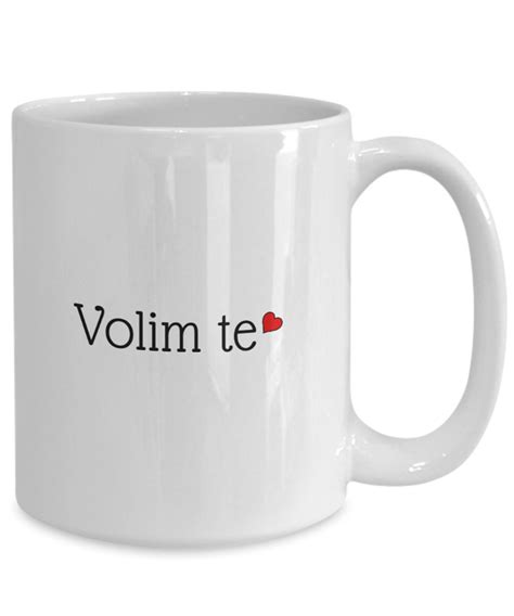 I Love You In Croatian And Serbian With A Heart White Ceramic Coffee Or