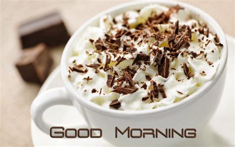 Good Morning With Chocolate Coffee Wallpaper Hindi Motivational