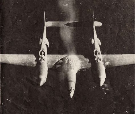 Lockheed P 38 Lightning Firing Its Guns