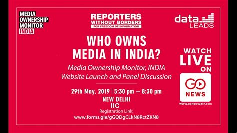 Live Dataleads Presents Media Ownership Monitor India Youtube