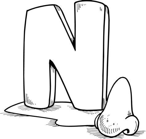 Best quality, opens in any free pdf viewer Letter n coloring pages to download and print for free