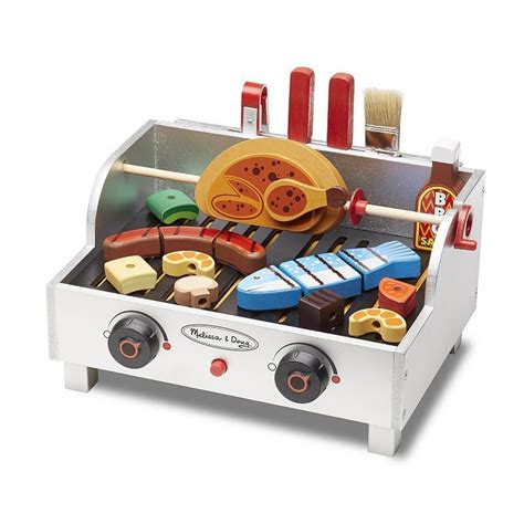 Melissa And Doug 24 Pc Rotisserie And Grill Barbeque Set Play Food Set