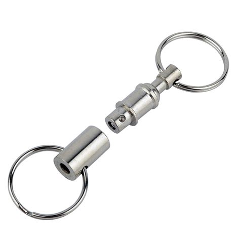 Buy Metal Double Ring Keychain Quick Release Key Ring