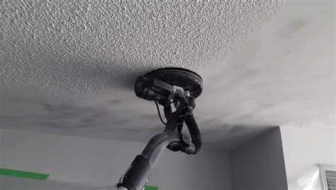 We begin the process of removal by covering your floor(s) for protection and easy cleanup. Dustless Popcorn Ceiling Removal - Strataline Inc.