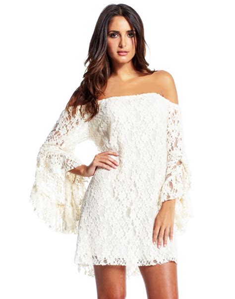 White Lace Off Shoulder Dress Wholesale Lingeriesexy Lingeriechina