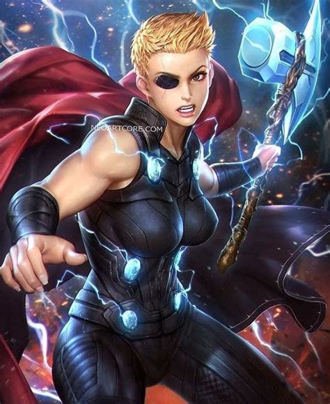 Female Thor Art By Neoartcore Marvel Thor Marvel Heroes Captain