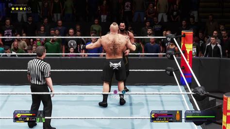 Wwe 2k20 Gameplay Seth Rollins Vs Brock Lesnar Universal Championship