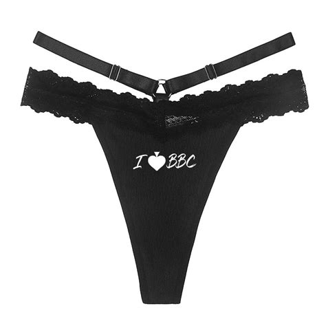 Sexy Lingerie Black Underwear Sexy Lace Thong I Love Bbc Womens Hot