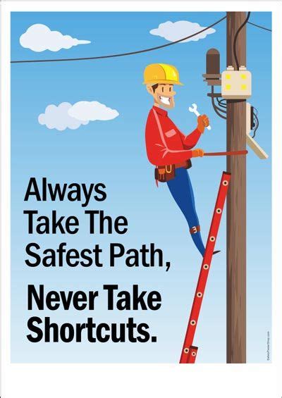 Safety Poster Always Take The Safest Path Safety Poster Shop
