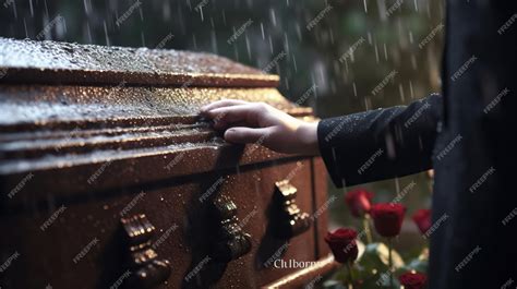 Premium AI Image | funeral flowers funeral card farewell funeral flower