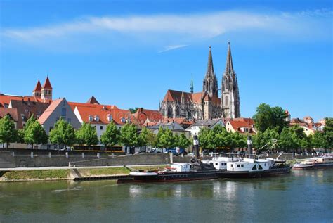 The View Of The Historical Center Of Regensburg Editorial Stock Image