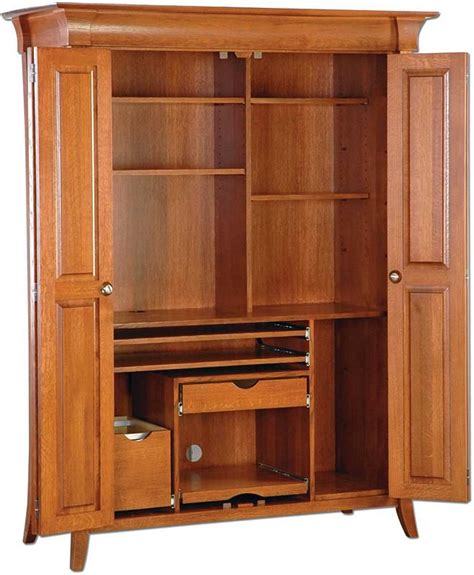 Best Ideas Of Solid Oak Computer Armoire Magnificent Solid Oak Puter