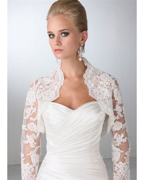 High Quality Custom Made Bridal Jackets 2017 New Elegant Full Sleeves