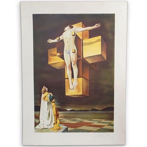 Salvador Dali 1904 1989 Crucifixion Corpus Hypercubus Lithograph