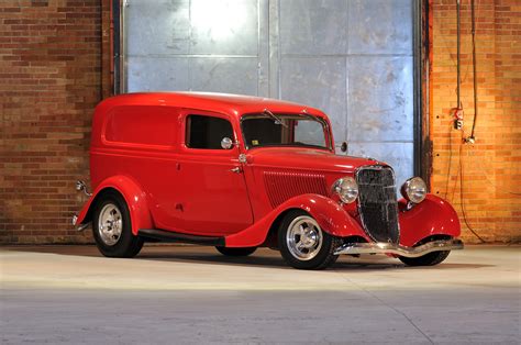 1933 Ford Sedan Delivery Streetrod Hotrod Hot Rod Street Red