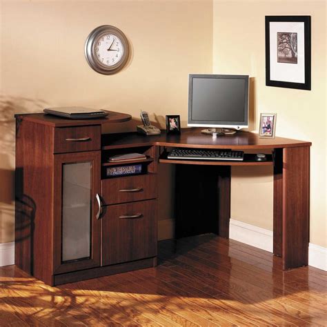 Cherry Corner Computer Desk Beautiful Living Room Furniture Set Check