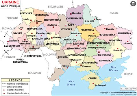 Ukraine Carte Carte De Lukraine