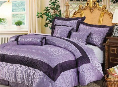 You may discovered one other lavender comforter sets full higher design ideas. 7 Pieces Light Purple Jacquard Floral Comforter Set Bed-in ...