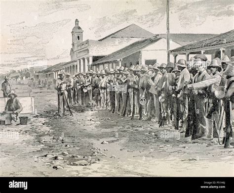 Cuban War Of Independence 1895 1898 Spanish Troops Taking Attendance