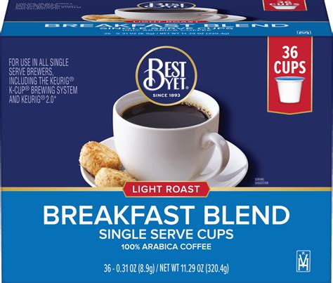 Breakfast Blend Coffee K Cup Best Yet Brand
