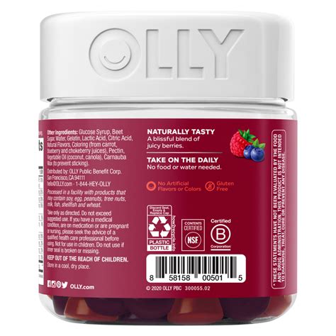 Olly Womens Multivitamin Blissful Berry 90ct Health Fast Delivery By