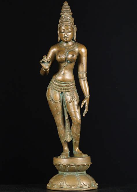 Sold Bronze Parvati Shivakami Statue 185 72b14c Hindu Gods And Buddha Statues